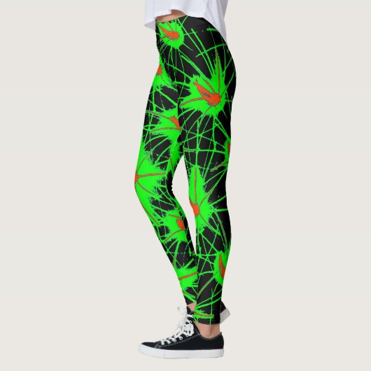 Neon Energy Web Leggings レギンス (左)