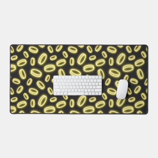 Neon Falling Gold デスクマット (キーボード&マウス)