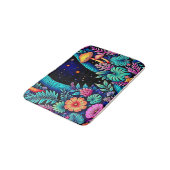Neon Fantasy Forest Night Glow Design バスマット (アングル)