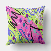 Neon Feelings Abstract Art  クッション (裏面)