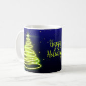 Neon Festive Trees Mug コーヒーマグカップ (正面左)