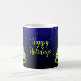 Neon Festive Trees Mug コーヒーマグカップ