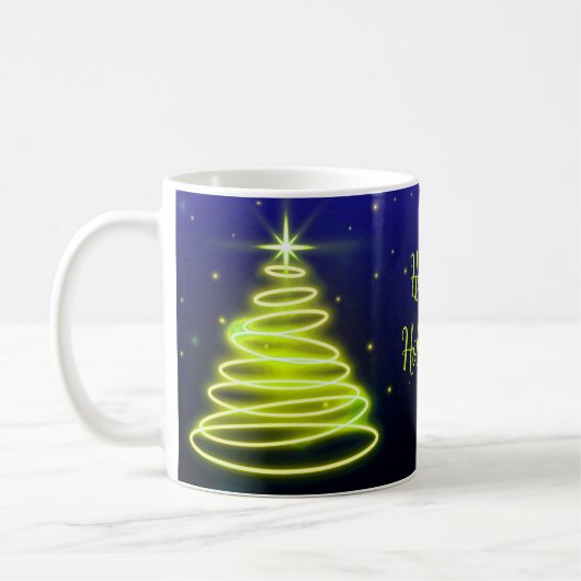 Neon Festive Trees Mug コーヒーマグカップ (左)