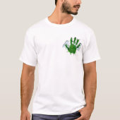 Neon Fingerprint & Handprint Splash 2026 Tシャツ (正面)
