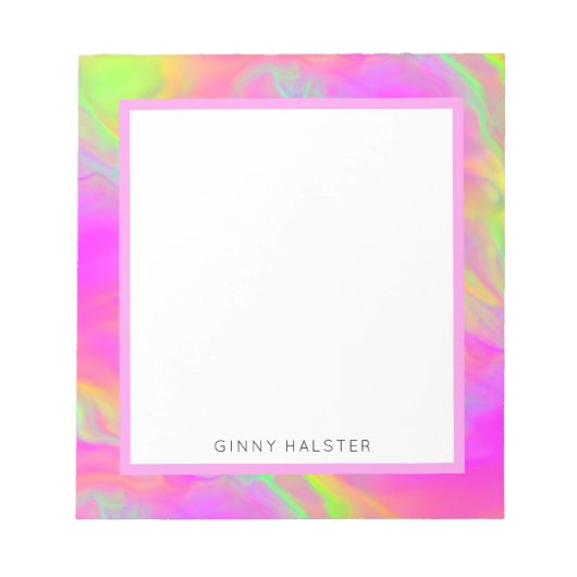 Neon Flow パーソナライズされた Notepad 5.5インチx 6インチ ノートパッド (正面)