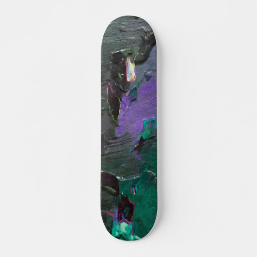 Neon Forest Dreamscape Abstract Skateboard スケートボード (正面)