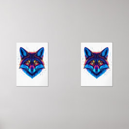 Neon Fox Face – Vibrant Glowing Design