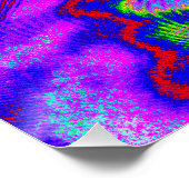 Neon Fractal Burst – Glossy Art Poster ポスター (コーナー)
