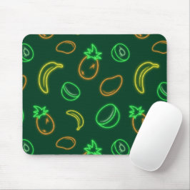 Neon Fruit Pattern Mouse Pad – Tropical Aesthetic マウスパッド