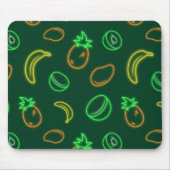 Neon Fruit Pattern Mouse Pad – Tropical Aesthetic マウスパッド (正面)