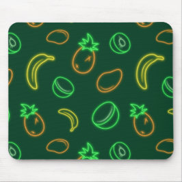 Neon Fruit Pattern Mouse Pad – Tropical Aesthetic マウスパッド