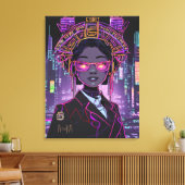 Neon Future ID1028 キャンバスプリント (インサイチュ (リビング))