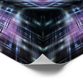 Neon Galaxy Mandala with Futuristic Glow ポスター (角)