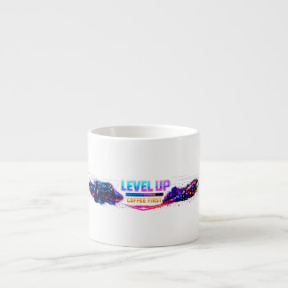 Neon Gamer Wrap Coffee Mug 🎮 | LEVEL UP Coffee Fi エスプレッソカップ