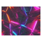 Neon Geometric Abstract Futuristic Cyberpunk テーブルクロス (正面(横))