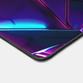 Neon Geometric Abstract Futuristic Cyberpunk デスクマット (コーナー)