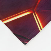 Neon Geometric Abstract Futuristic Cyberpunk フリースブランケット (角)