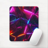 Neon Geometric Abstract Futuristic Cyberpunk マウスパッド (マウス)