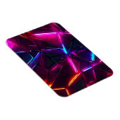 Neon Geometric Abstract Futuristic Cyberpunk マグネット (右側)