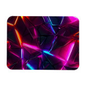 Neon Geometric Abstract Futuristic Cyberpunk マグネット (横)