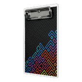 Neon Geometric Maze Mini Clipboard – Modern Colorf ミニクリップボード (アングル2)