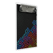 Neon Geometric Maze Mini Clipboard – Modern Colorf ミニクリップボード (アングル)