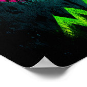 Neon Ghost – Vibrant Cartoon Pop Art Halloween ポスター (角)