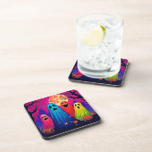 Neon Ghosts' Halloween Party Design コースター (右側)