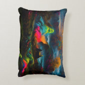 Neon Ghosts in a Haunted Fantasy Landscape アクセントクッション (裏面(縦))