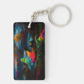 Neon Ghosts in a Haunted Fantasy Landscape キーホルダー (裏面)