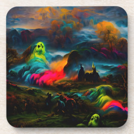 Neon Ghosts in a Haunted Fantasy Landscape コースター