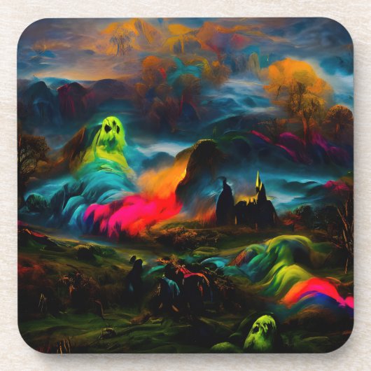 Neon Ghosts in a Haunted Fantasy Landscape コースター (正面)