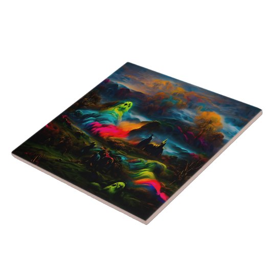 Neon Ghosts in a Haunted Fantasy Landscape タイル (側面)