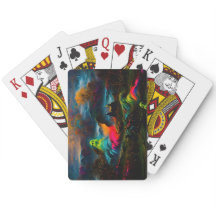 Neon Ghosts in a Haunted Fantasy Landscape