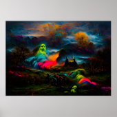 Neon Ghosts in a Haunted Fantasy Landscape ポスター (正面)