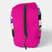 Neon Glitch Geometric Aesthetic Makeup Bag ドップキット (右)