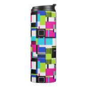Neon Glitch Geometric Insulated Tumbler タンブラー (回転左)