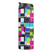 Neon Glitch Geometric Insulated Tumbler タンブラー (回転右)