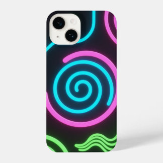 Neon Glow Black Phone Case iPhone 14ケース