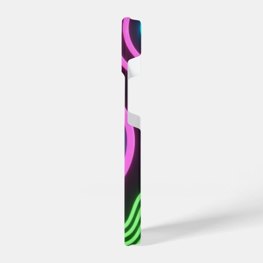 Neon Glow Black Phone Case iPhoneケース (左側面)