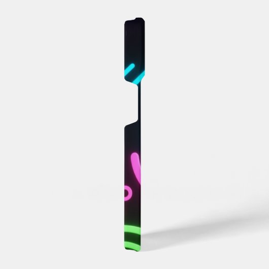 Neon Glow Black Phone Case iPhoneケース (右側面)