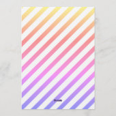 Neon glow bowling boy theme invitation 招待状 (裏面)