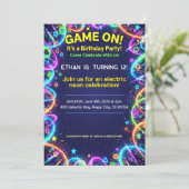 Neon Glow Brthday Party  招待状 (スタンド正面)