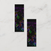 Neon Glow Catブックマーク スキニー名刺 (正面/裏面)