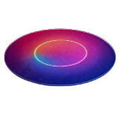 Neon Glow Circle Abstract Art カッティングボード (角)