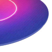 Neon Glow Circle Abstract Art カッティングボード (角)