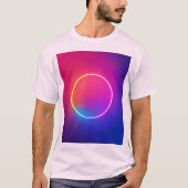 Neon Glow Circle Abstract Art Tシャツ (正面)