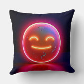 Neon Glow Happy Face Art クッション (裏面)