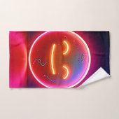 Neon Glow Happy Face Art バスタオルセット (ハンドタオル)