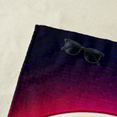 Neon Glow Happy Face Art ビーチタオル (インサイチュ)